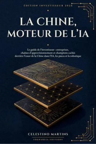 Couverture de LA CHINE, MOTEUR DE L’IA, de Celestino Martins, Edenareia Editions.