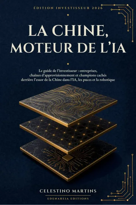 Couverture de LA CHINE, MOTEUR DE L’IA, de Celestino Martins, Edenareia Editions.