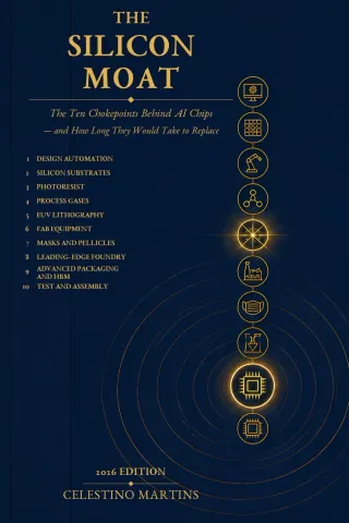 Cover of THE SILICON MOAT, by Celestino Martins, Edenareia Editions.